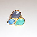 a) Pierre fine - Bague / Semi precious Stone - Ring
