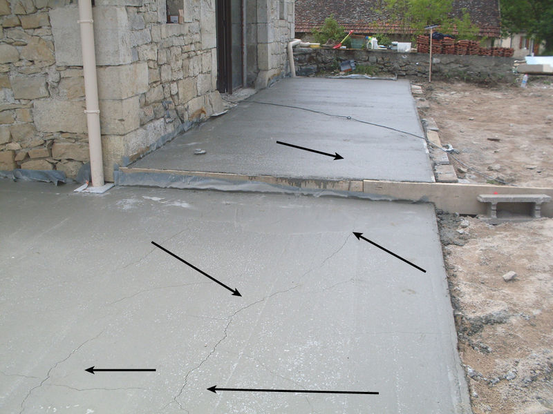 terrasse beton fissure