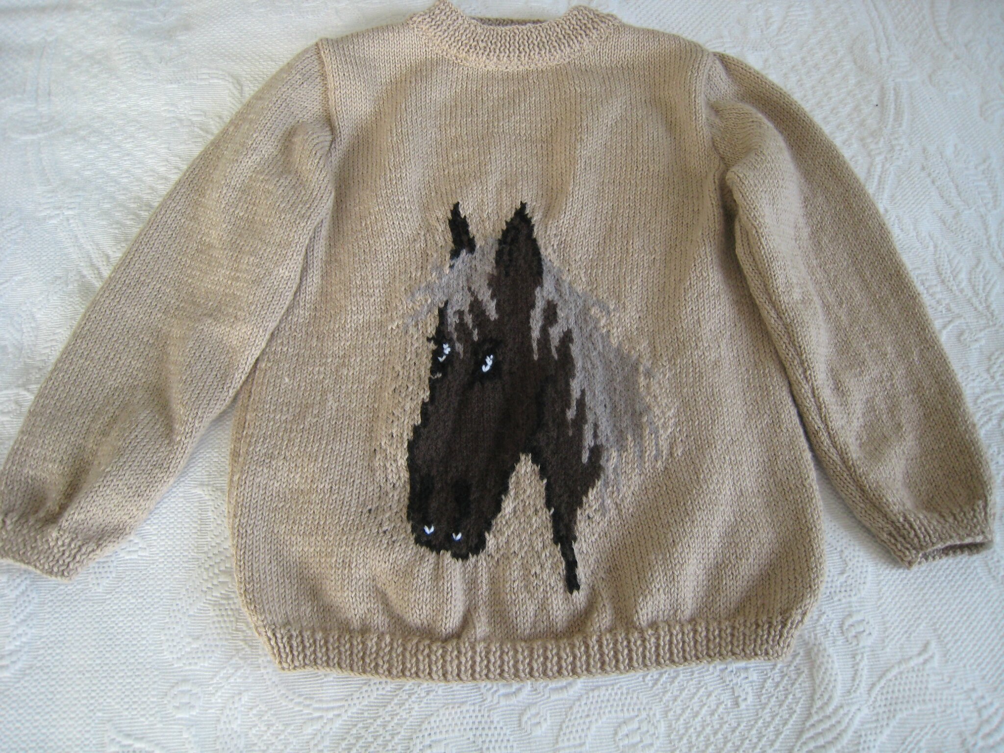 tricoter une tete de cheval