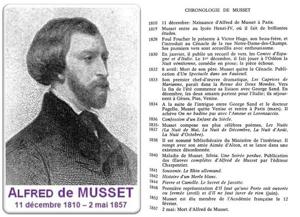 Alfred de Musset + chrono