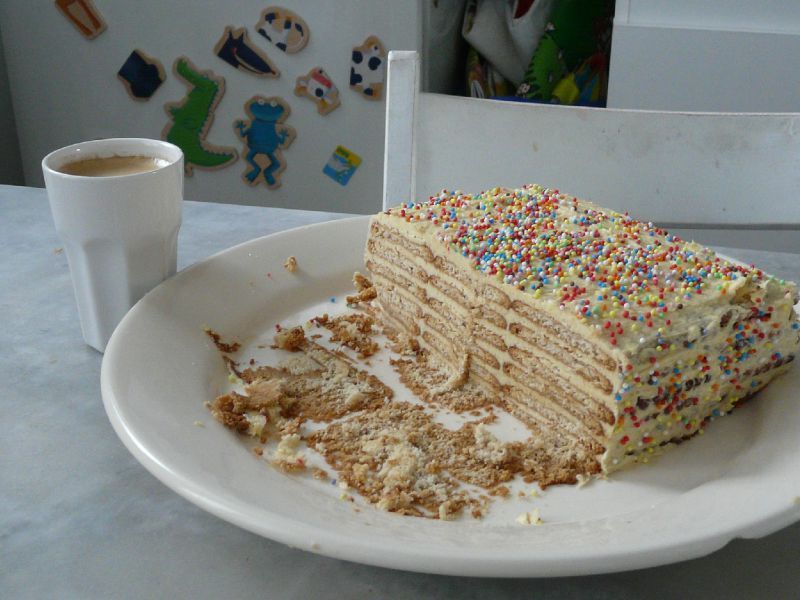 Gateau petit beurre creme au beurre café