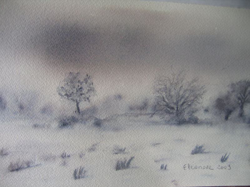 Dernière création au cours d'aquarelle : Paysage de brume Dernière création au cours d'aquarelle : Paysage de brume