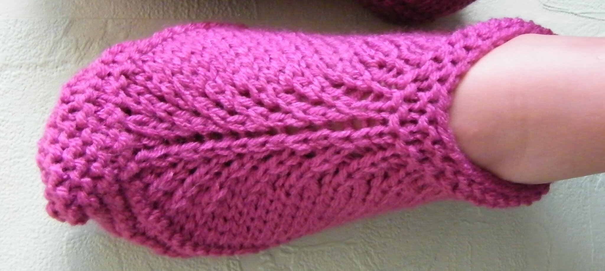 modeles chaussons tricotes pour adultes