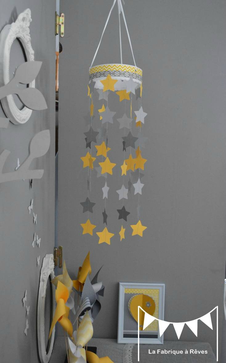 Linge de lit décoration et articles textiles bébé jaune, gris ...