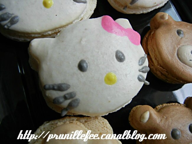 macarons hello kitty pâte à macaron enfantin prunillefee