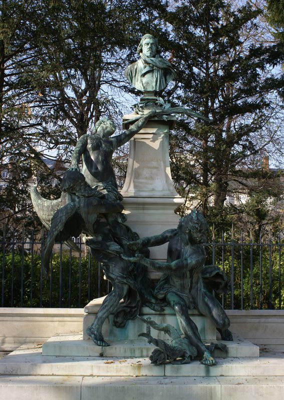 Statue du peintre Eugène Delacroix au Jardin du Luxembourg