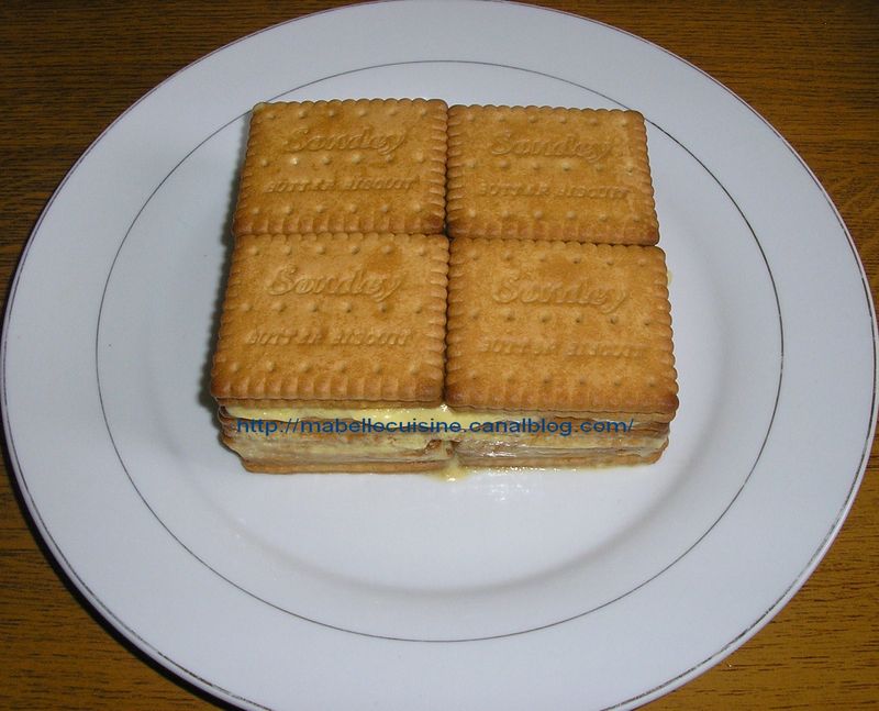 Gateau petit beurre crème vanille
