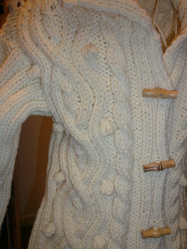 tricoter une veste irlandaise femme