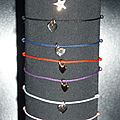 b) Plaqué or Etoile, Coeur / Gold plated Star, Heart