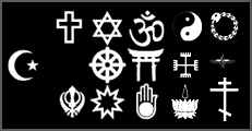 Logos religions négatif