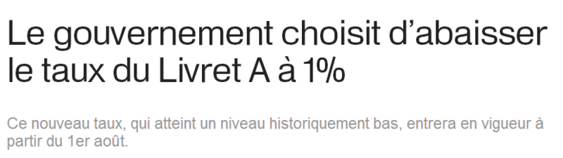 livret a