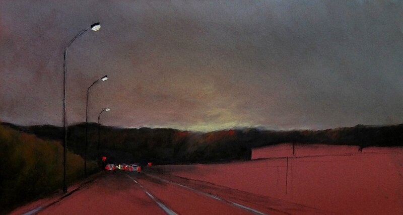 k nowhere 50, dec 2015, pastel à l'huile, 64 x 34 cm