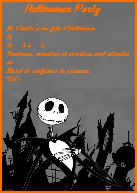 Carte d'invitation halloween 2015