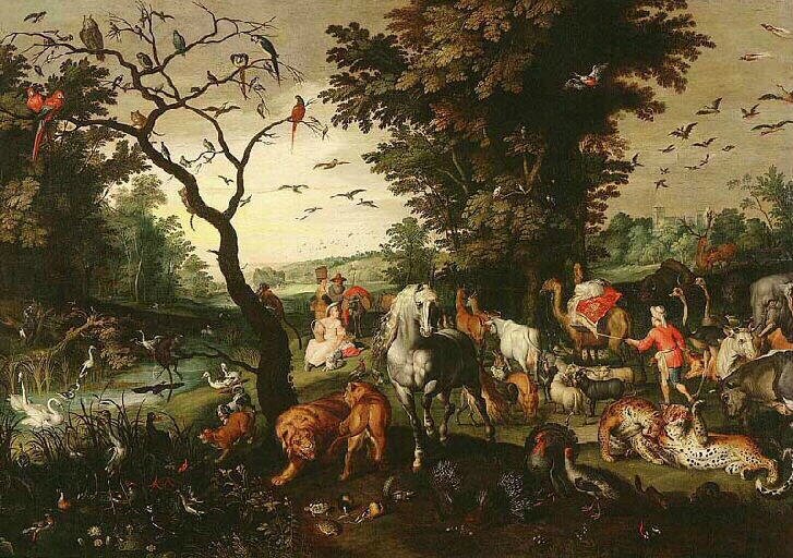 Ecureil BRUEGHEL Jan I l'entrée dans l'arche