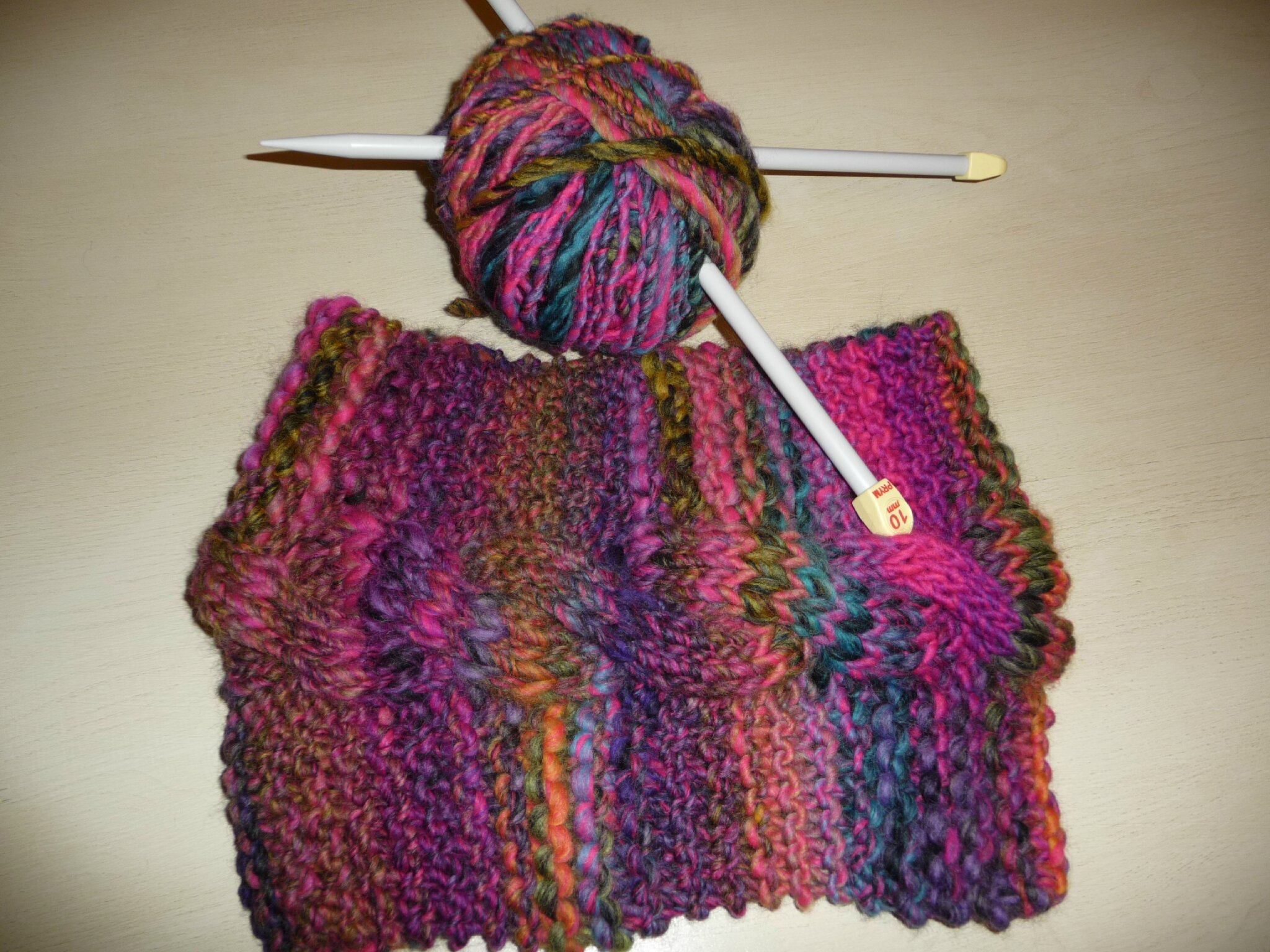 tricoter un snood laine katia