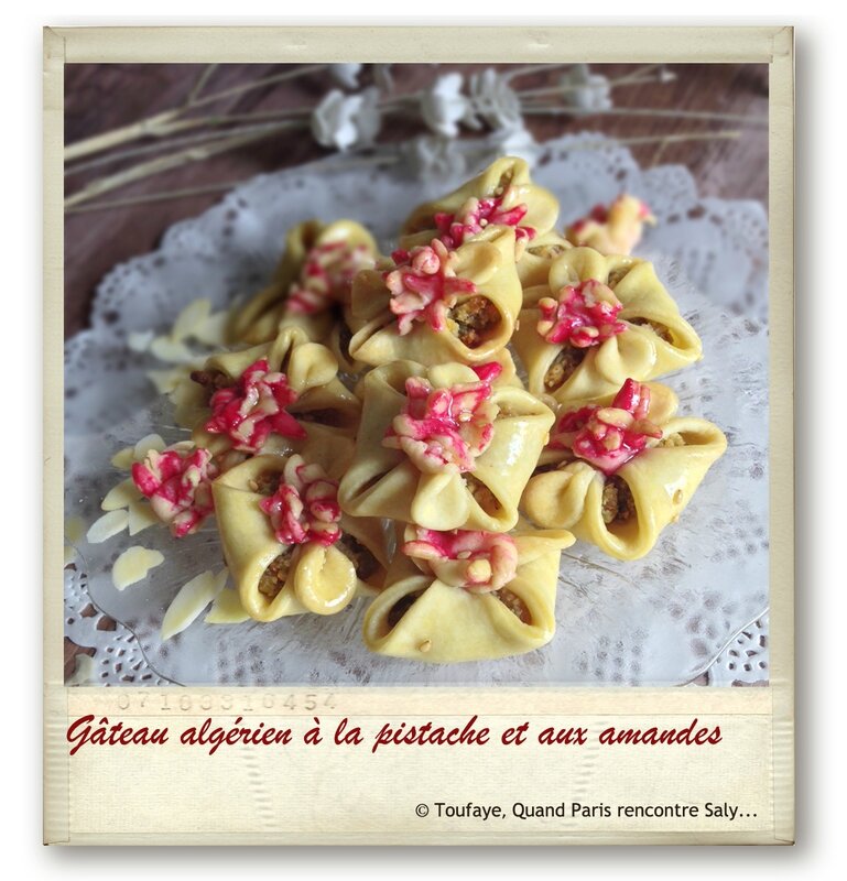 Gâteau algérien à la pistache et aux amandes