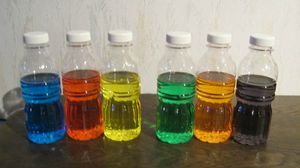 bouteilles couleurs