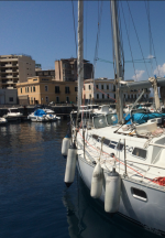 Le Guilbora au ponton de Reggio di Calabria