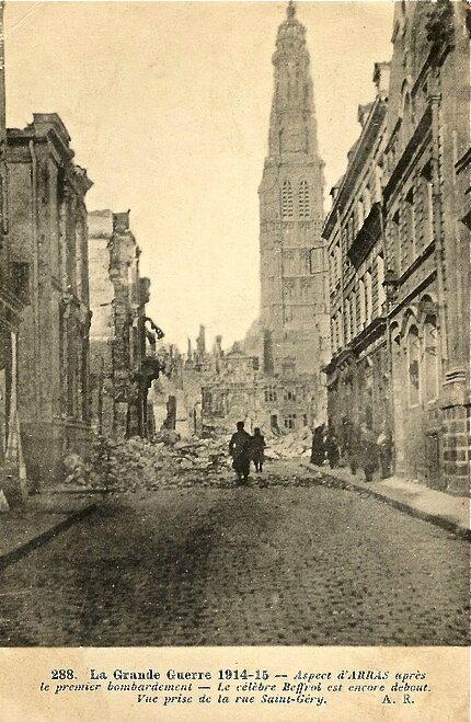 Arras premier bombardement