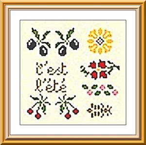SAL (C'est l'été) 80x80 points Chez Croisez Les Fils
