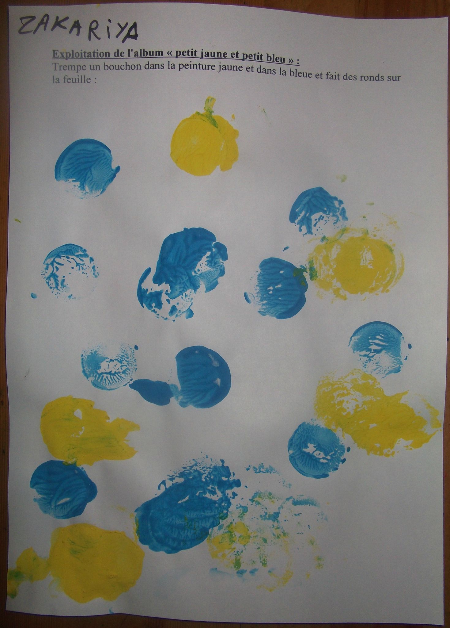 Petit Bleu Et Petit Jaune Exploitation Maternelle petit jaune petit bleu - madrassatoun