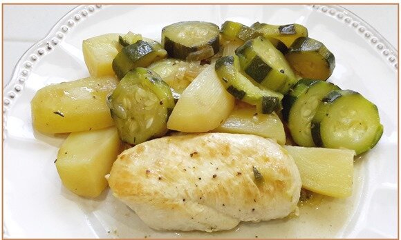 blancs de poulet, courgettes pdt en multicuiseur14 blancs de poulet, courgettes pdt en multicuiseur14