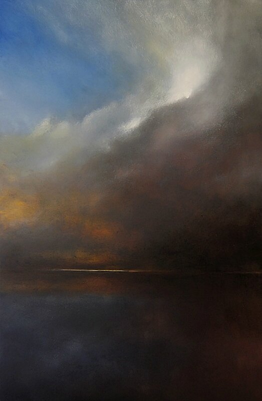 Horizon elevation 58 (2) mai 2016 huile sur bois 80 x 122 cm