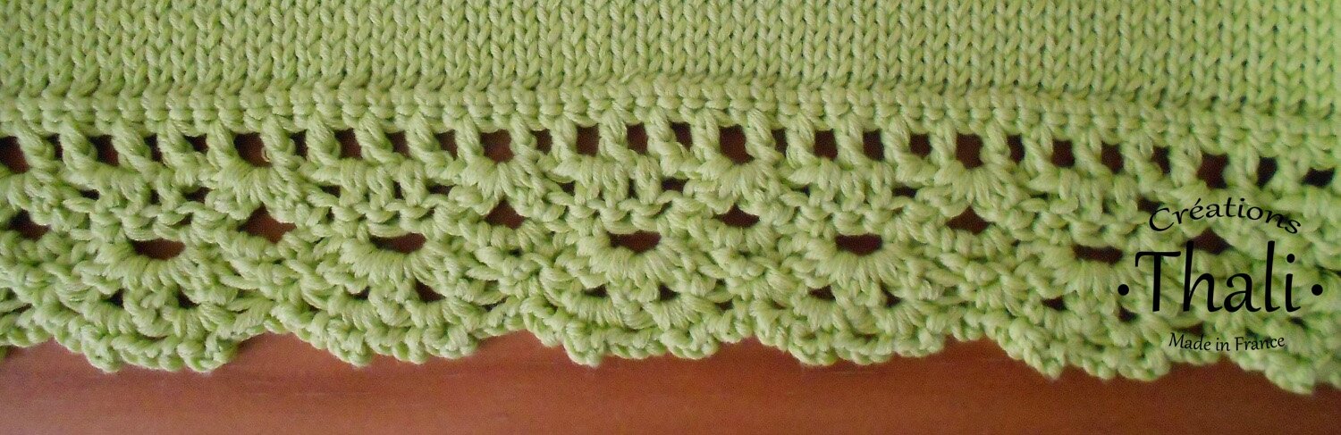 bordure tricot au crochet