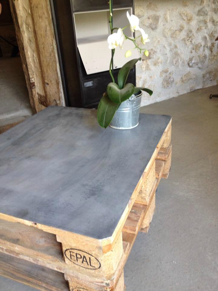 table beton cire et bois