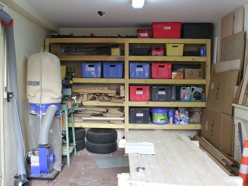 etagere bois rangement garage
