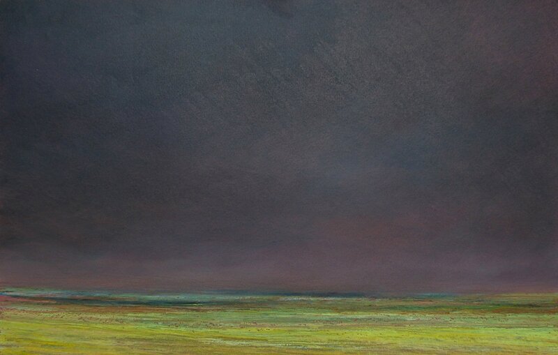 horizon élévation 68 pastel à l'huile, juin 2016 ,48 x 32 cm