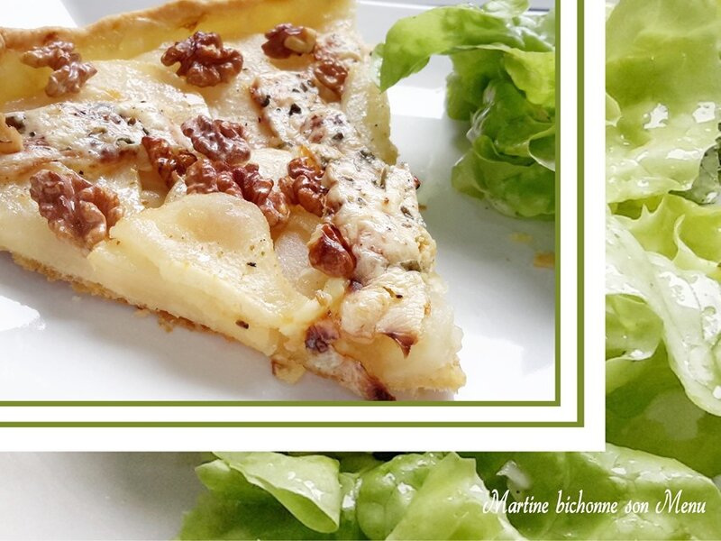 tarte poires, noix et fourme d'ambert tarte poires, noix et fourme d'ambert