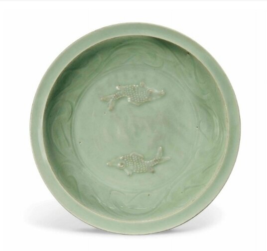 A Longquan celadon ‘Twin Fish’ dish, Ming dynasty (1368-1644)