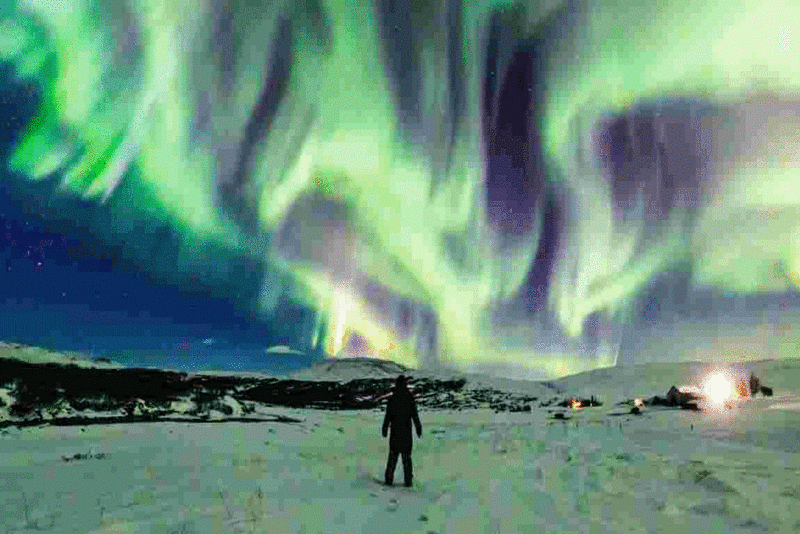 Animation aurores boreales