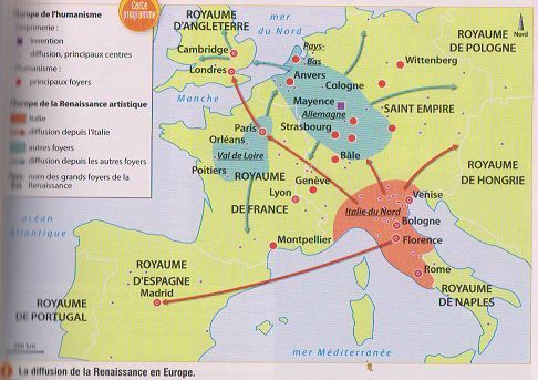 Les Foyers De La Renaissance En Europe Je Passe Mon Brevet