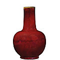 A large copper red glazed vase, china, qing dynasty, 18th-19th century