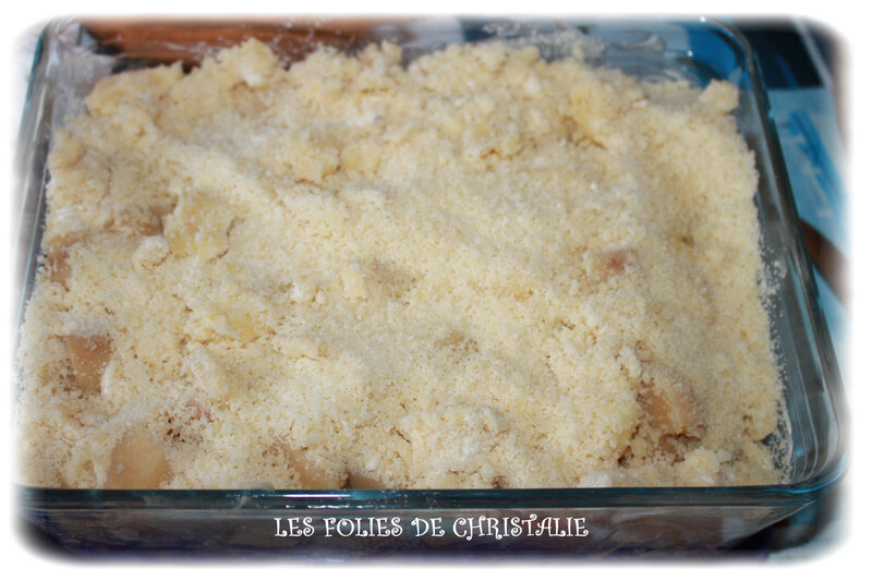 Crumble pommes bananes coings 5