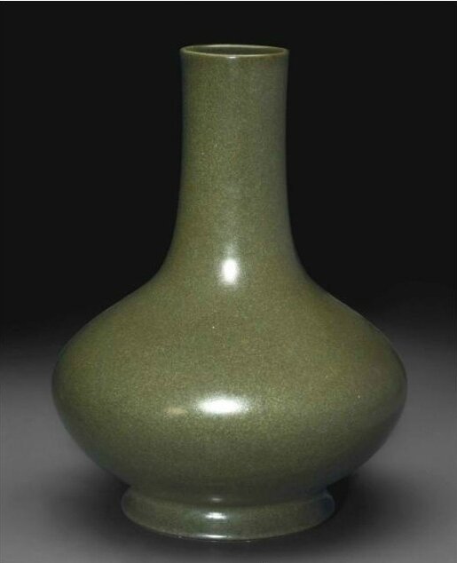 10.2" Chinese Ceramics Tea-dust Glaze Porcelain Plum Vase Bottle Jar Flask 明万历年制
