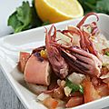 Salade de calamars à la grecque, cette cuisine que j'aime