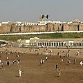 Casbah des Oudayas et plage de Rabat vue de la digue