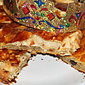Galette des rois frangipane a la pistache, cerises confites