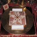 Table noël or, cuivre