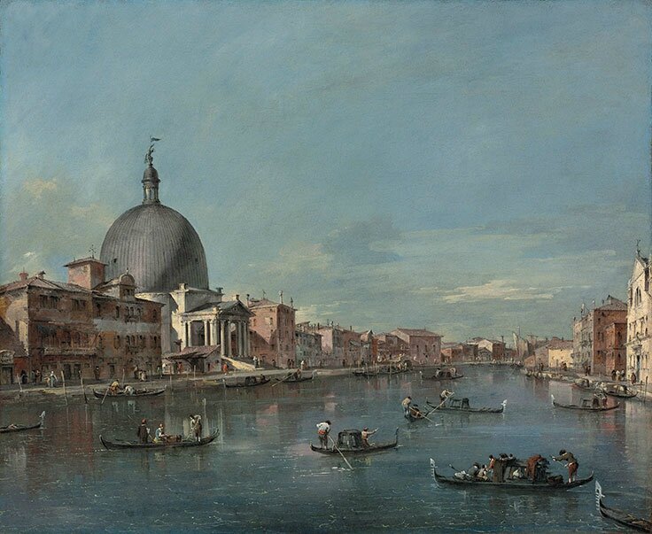 Francesco Guardi (Venice 1712-1793), The Grand Canal, Venice, with San Simeone Piccolo