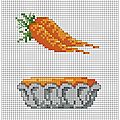  carote in cucina e nel ricamo - carrots in the kitchen and in the embroidery - les carottes enm cuisine et dans la broderie