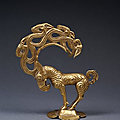Gold 'monster', han dynasty (206 bc-25 220 ad)