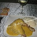 Poularde de noël au crémant de loire
