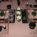 Table noire - beige