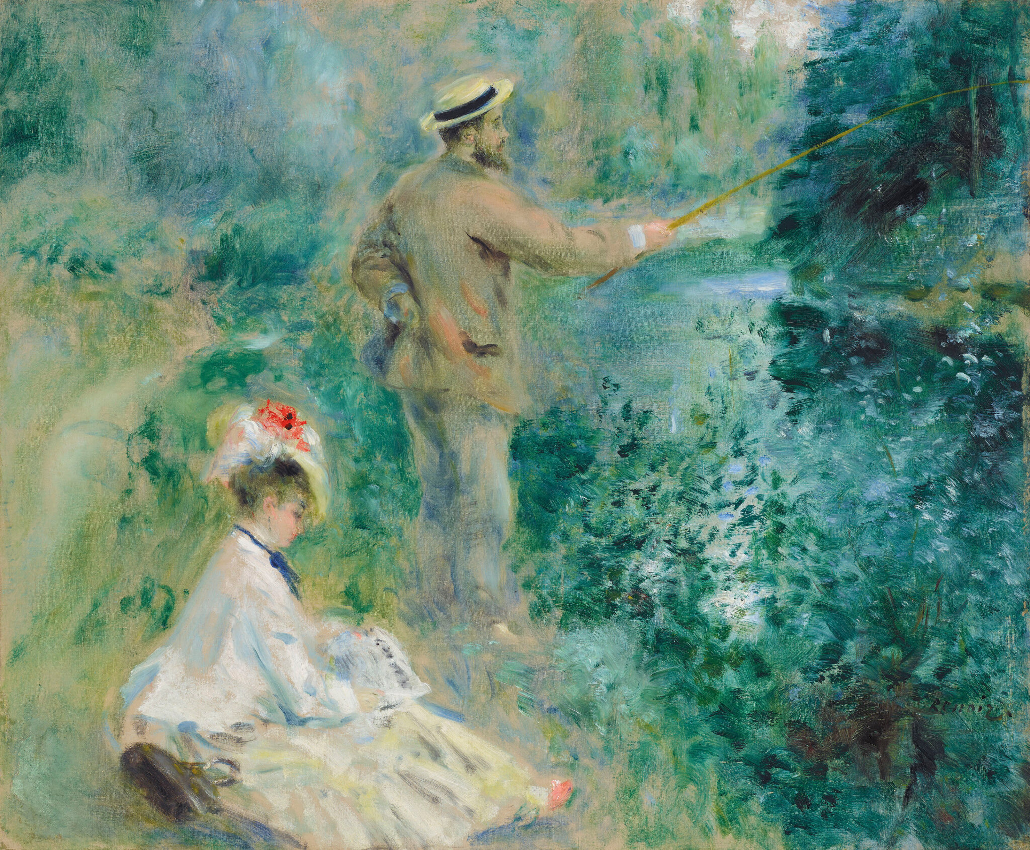 Pierre Auguste Renoir 1841 1919 Le Pecheur A La Ligne 1874 Alain R Truong