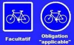 Panneau pistes cyclables