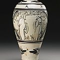 A painted 'cizhou' vase (meiping). song dynasty or later